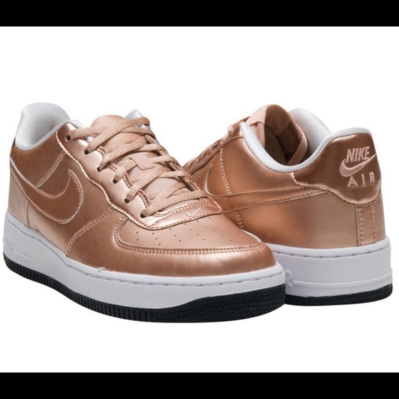 rose gold nike air force ones